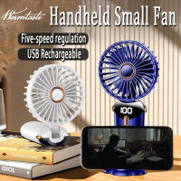 Warmtaste 2023 Summer New USB Rechargeable Handheld Fan Mini Super Silent Phone Frame LED Digital Display 90 ° Folding Fan Portable Desk Fan for Students Outdoor Sports Office Desktop