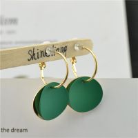 Ladies Earrings Non Pierced Fake Piercing Morandi Color Green Red Gold Summer Fashion Jewelry Stylish Hoop Earrings For Women