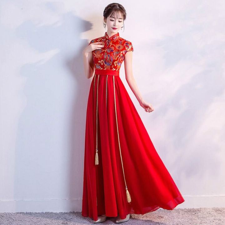 ชุด-cheongsam-เจ้าสาวสีแดงแต่งงานชุดย้อนยุคกี่เพ้าผู้หญิงจีนชุดแต่งงาน-qipao-robe