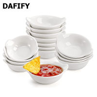 DAFIFY พอร์ซเลนสลัดจุ่มชาม Dipping บาร์บีคิวถ้วยจานใส่ซอสถั่วเหลืองหรือปรุงรสอาหารเรียกน้ำย่อยเครื่องใช้ให้บริการ9*3ซม.