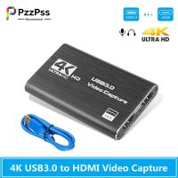 Pzzpss 4K วิดีโอ3.0 USB การ์ดบันทึก HDMI-เข้ากันได้1080P 60Fps HD เครื่องบันทึกวีดีโอ Graer สำหรับ OBS จับภาพการ์ดเกมสด