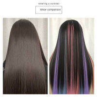 [Women Wig Colourful Wig Piece] [ วิกผมไร้รอยต่อ] [ วิกผมผ้าไหมอุณหภูมิสูง ] [วิกผมม้าโรลเลดและตัด]