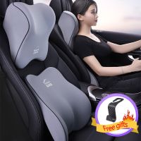 Car Seat Headrest Pillow Neck Lumbar Support Pillow for Car Travel Pillow Soft Seat Back Support Waist Pillow Car Accessories Seat Cushions