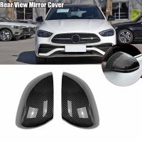 Car Carbon Fiber Side Door Rearview Mirror Cover Trim Cap for C Class W206 2021 2022