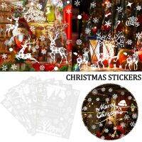 Diy Theme Sticker Christmas Santa Window Snowflake Window Decal Portable Wall Sticker Y