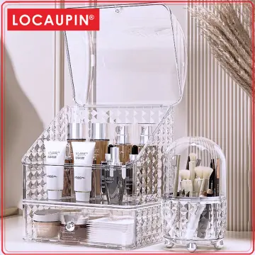 Shop Cosmetic Organizer Storage With Drawers And Lipstick Stand online -  Jan 2024