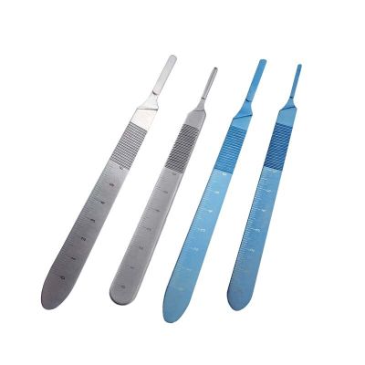 1Pcs Stainless Steel/Titanium Bard-Parker Blade Handles Ophthalmic Blade Handle Eye Surgical Instrument 12.5Cm/14Cm
