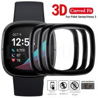 ฟิล์มป้องกันนุ่มขอบโค้งปกป้องทุกส่วนของเครื่อง3มิติสำหรับ Fitbit Versa 2 3 4ปกป้องหน้าจอสำหรับ Fitbit Sense 2 (ไม่ใช่แก้ว)