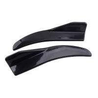 2pcs Universal Car Side Skirt Rear Bumper Spoiler Lip Angle Splitter Diffuser Winglet Aprons Black ABS MJ-H00831-D3