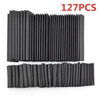 127 pieces of sub heat shrinkable tube 7.28m 2:1 black shrinkable tube cable sleeve various wrapped wires with polyolefin tube Electrical Circuitry Pa