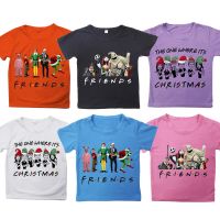 Merry Christmas Friends Print Kids T Shirts Children Cartoon Anime T-shirts Boys Girls Tshirts Streetwear Camiseta Toddler Tee