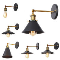 Vintage Wall Sconce Adjustable Industrial Wall Lamp Light for Restaurants Galleries Aisle Kitchen Black e27 Indoor Decor Lights