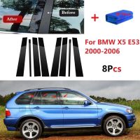 ใหม่เสาเสาขัดเงา8ชิ้นเหมาะสำหรับ Bmw X5 E53 2000-2006ฝาครอบของตกแต่งขอบหน้าต่างสติกเกอร์คอลัมน์ Bc