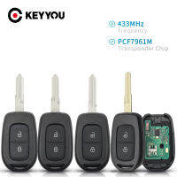 KEYYOU PCF7961M 4A ชิป2 BTN รถกุญแจรีโมทสำหรับเรโนลต์ Sandero Dacia โลแกน Lodgy Dokker แปรงการจราจรคลีโอ4โท3 Megane