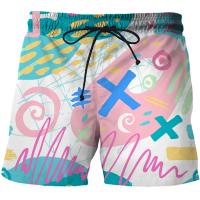 Graffiti Art Painting Mens shorts 3D Printed  Beach Shorts Design Thin Swimming Shorts Surfing Male Board Shorts