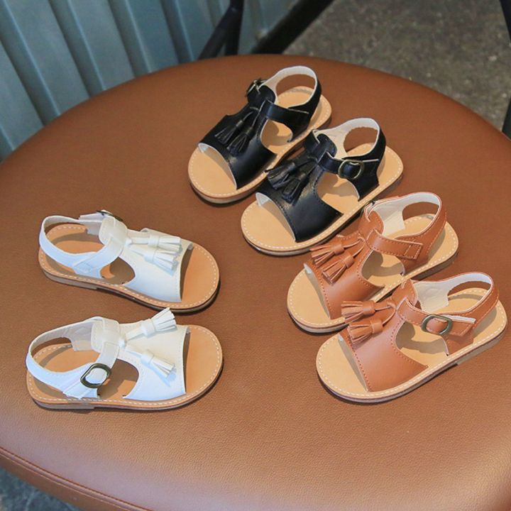 รองเท้าแตะ-velcro-พื้นแบน-ป้องกันการลื่น-สไตล์โรมัน-สําหรับเด็กวัยหัดเดิน-1-6-ปี