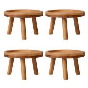 4X Wooden Plant Stand Flower Pot Base Holder Stool High Stool Balcony