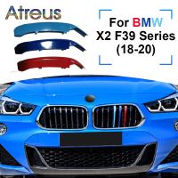 Atreus กระจังหน้ารถยนต์3ชิ้น,ตะแกรงแถบคิ้วสำหรับ BMW F39ชุด X2 2018 2019 2020 M อุปกรณ์สติ๊กเกอร์ติดรถพลังงาน