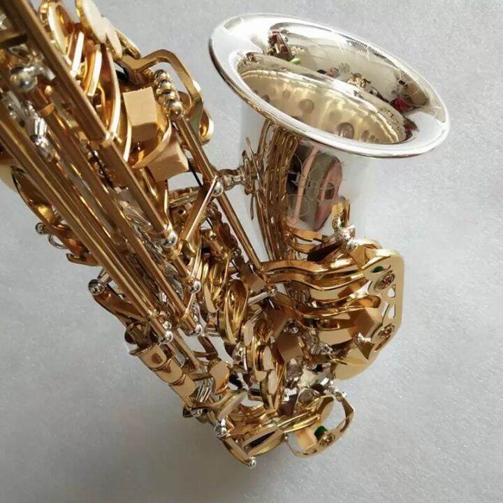 New White Copper GoldPlated ETune Professional Alto Saxophone 037 One To One Original