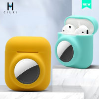 VHCILXI สำหรับ AirTag case และ airPods 3 case 2 in 1 case เคสซิลิโคนแท้พร้อมพวงกุญแจสำหรับ airpods 3 pro 2 1 case-Chenjin598