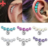 ENDDIIYU 1Pcs แฟชั่น 16G คริสตัล เจมส์ โอปอล ต่างหูสตั๊ด เจาะหู กระดูกอ่อน Helix Tragus เครื่องประดับร่างกาย