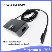 15V 4A 65W Pc Charger 1706สำหรับ Microsoft Sur Pro 4 1724 Sur Book รุ่น1705แล็ปท็อปอะแดปเตอร์ AC 5V พอร์ต Usb