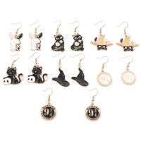 【YF】◐  Cartppm Stud Earrings Gold Color Enamel Fashion Ear Jewelry for Gifts