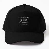 Coercion Is Not Consent Baseball Cap Hat Casual Outdoor Summer Czapka Spring
 Casquette Solid Color Boys Mens Fish Sport