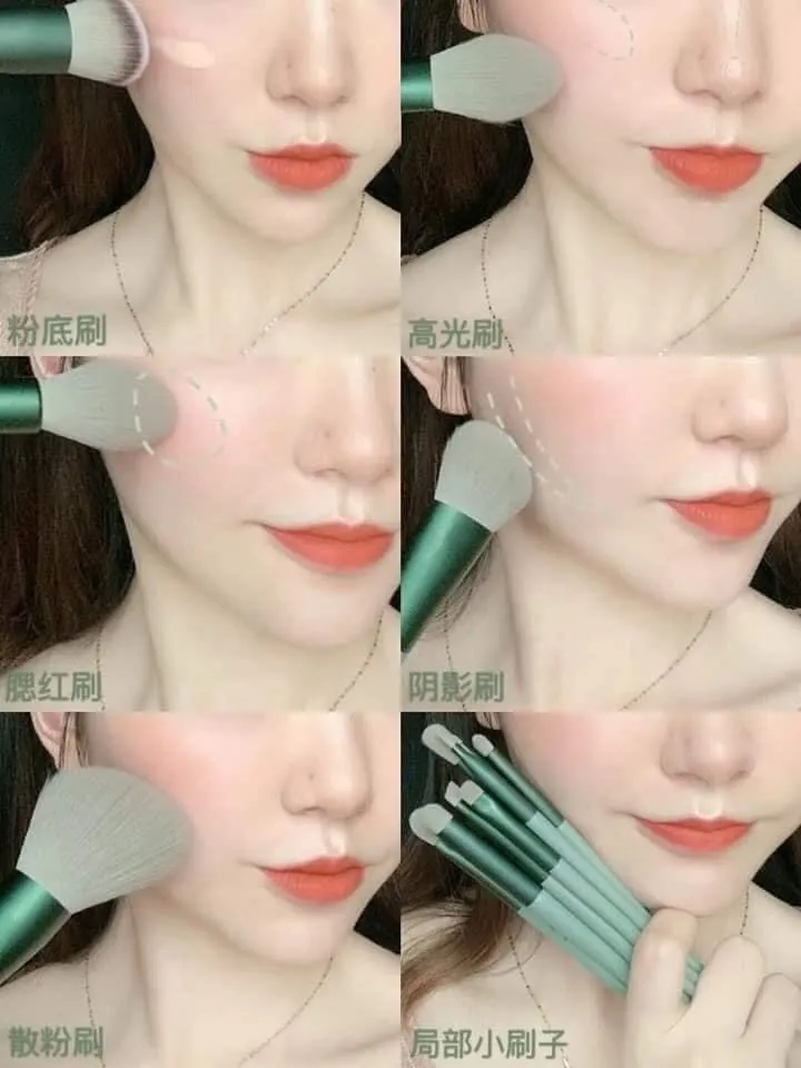 Bộ cọ trang điểm 13 món siêu xinh với lông siêu mềm