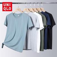 ⊕ Uniqlo AIRsim เสื้อยืดลําลอง แขนสั้น ยืดหยุ่น ระบายอากาศ แห้งเร็ว สําหรับผู้ชาย เหมาะกับการเล่นกีฬา UT