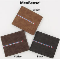 Men Bense กระเป๋าสตางค์ ผู้ชาย กระเป๋าเงิน กระเป๋าตัง บาง ทรงสั้น Wallet Mens Luxury Leather Credit/ID Card Holder Baellerry Billfold Coin Purse