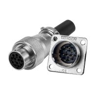 ZHQCN WS20 TQ/Z Industrial M20 Aviation 12 Pin Panel Plug Socket Electrical Female Male Connector Adapter for Traffic Signal