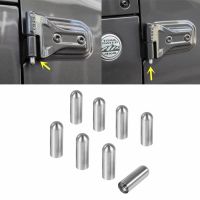 【LZ】 Door Hinge Pin Guides Hinges Bolts Protector for Jeep Wrangler JK JL JT 2007-2020 2021 2022 2/4-Door Silver Car Accessory