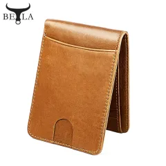 MINGCLAN Trifold Short Wallet Genuine Leather RFID Blocking Coin Pure Men  Women - AliExpress