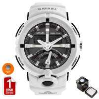 SMAEL นาฬิกาข้อมือผู้ชาย Sport Digital LED รุ่น SM1637 (Super White)