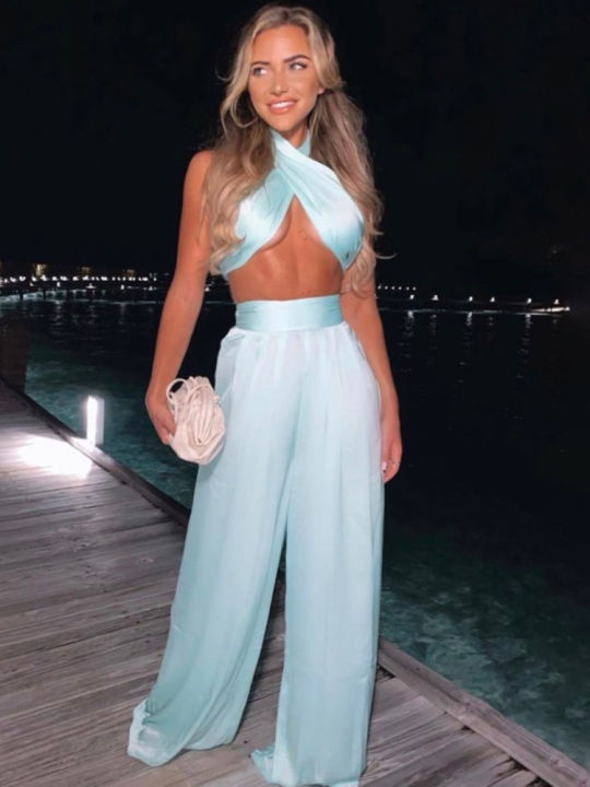 hovon-slik-elastic-strapless-tracksuit-sexy-two-piece-set-women-halter-cross-backless-top-and-wide-leg-pant-suit-summer-outfits