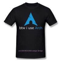 Btw I Use Arch Anime Clothes Design Linux Program Operating System Funny Cotton Men T-Shirt