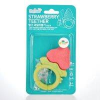 Ange อังจู ของเล่นเสริมพัฒนาการ สำหรับเด็กวัย 3 เดือน ยางกัดสตรอเบอรี่วงกลม Strawberry Ring Teether (ของแท้ มี มอก.)