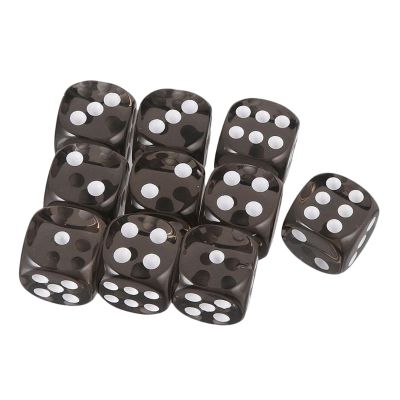 ลูกเต๋าสีดำโปร่งใส6มิลลิเมตรอคลิลิค,สินค้ามาใหม่มี10ชิ้นแท่งเกมไพ่โป๊กเกอร์สำหรับคาสิโนลูกเต๋างานปาร์ตี้บอร์ดสำหรับเด็กเกมของเล่น