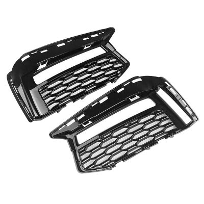 THLT4A 1Pair Front Lower Mesh Grille Fog Light Cover Trim Air Intake 51118064963 51118064964 For BMW 5 G30 G31 M Sport 17-21