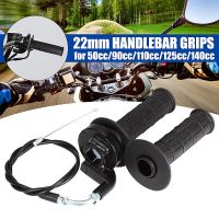 1Pair Motorcycle Hand Grip With Throttle Cable Handle Bar Grips For Pit Dirt Bike ATV Quad Motocross Racing 110cc 125cc 4-stroke