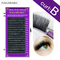 NAGARAKU Curl B ที่มีคุณภาพสูงต่อขนตา Faux มิงค์ขนตาส่วนบุคคลขนตาธรรมชาติขนตาปลอมปลอม