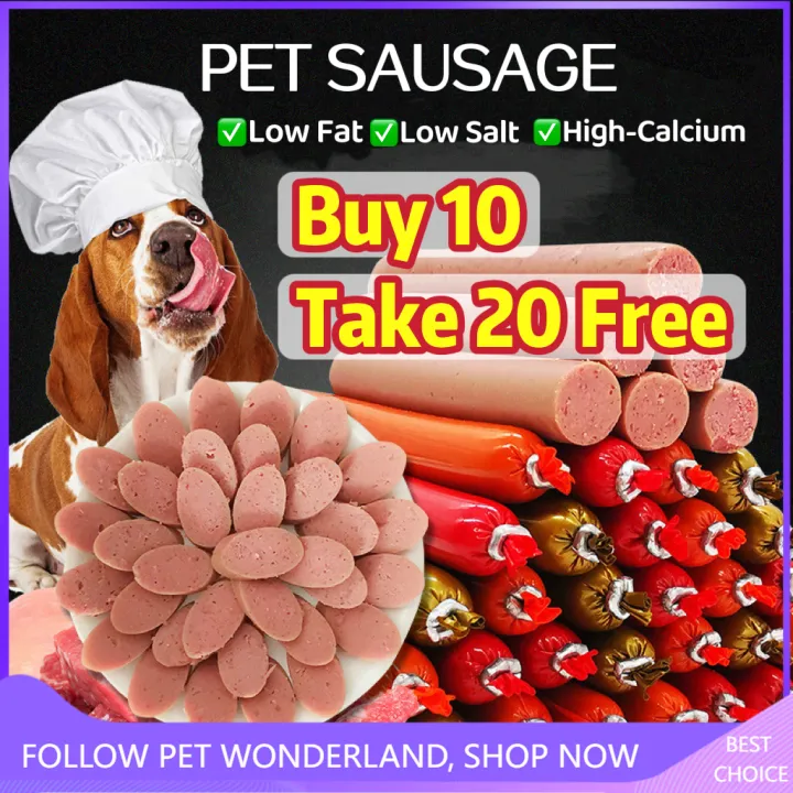 BUY 10 TAKE 20 FREE Pet Wonderland Dog Sausage Snack Cat Sausage Pet