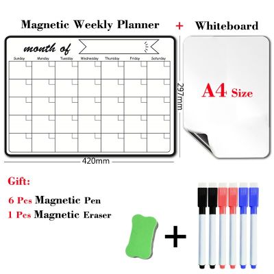A3 Size Magnetic Month Planner Class Schedule Table Dry Erase Calendar A4 Whiteboard Kitchen Menu Fridge Stickers Bulletin Board