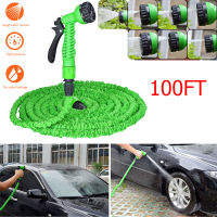 100FT Garden Hose ขยายได้ท่อน้ำแบบยืดหยุ่น 7 โหมดสเปรย์ปืน Telescopic ท่อ Quick Connector สำหรับล้างรถ/ทำความสะอาดสัตว์เลี้ยง-gnxfnxfhnxfnxff