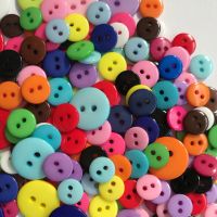 Hot 100pcs 9mm/10mm/15mm Resin 2 Hole Sewing Button Scrapbooking Embellishment Decorative Button Apparel Sewing Accessories Haberdashery