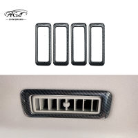 4ชิ้น ABS คาร์บอนไฟเบอร์สีหลังคาเครื่องปรับอากาศ O Utlet AC Vent ตัดสำหรับโตโยต้า Fortuner 2016 2017 2018 2019 2020 2021 2022