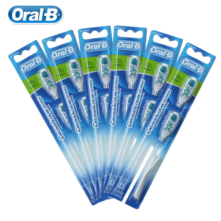 การเปลี่ยนหัวแปรงสีฟัน-oral-b-สำหรับ-cross-action-แปรงสีฟันไฟฟ้าแบบใช้แบตเตอรี่หัวแปรงขนนุ่มจากเยอรมนี