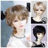 BJD doll wig suitable for 1/3 1/4 1/6 size imitation mohair light golden brown black multicolor curly short hair doll accessorie Electrical Connectors