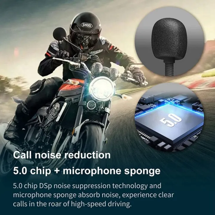 Motorcycle Headset Bluetooth Helmet FM Radio Headphones Waterproof